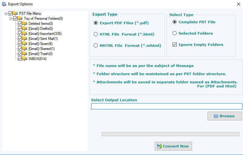 export pst to pdf