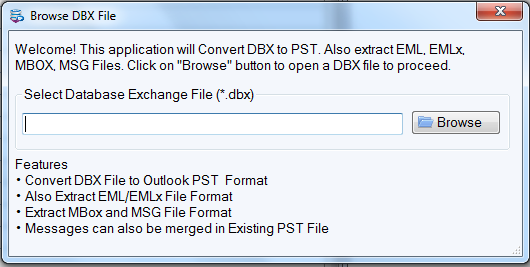 Browse DBX File